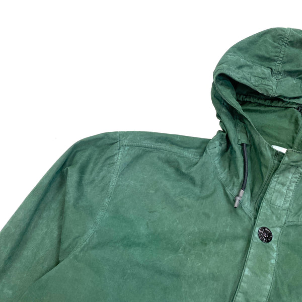 Stone Island Forest Green Hooded Overshirt