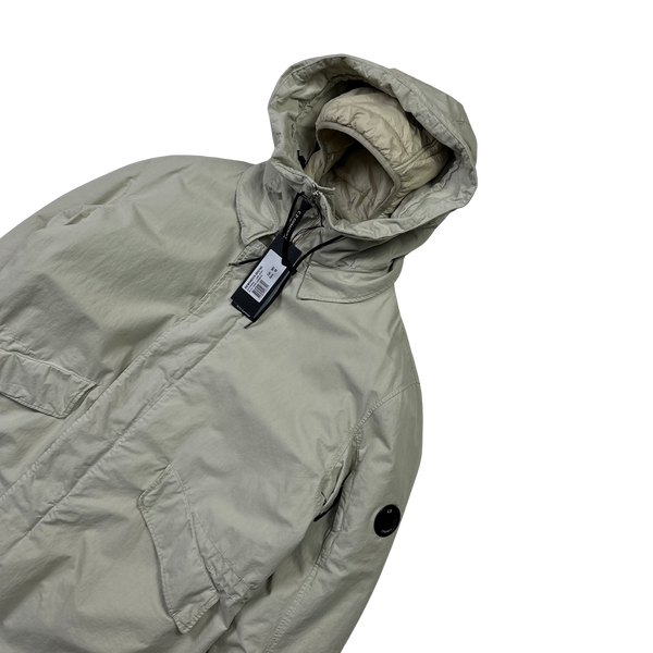 CP Company 50 Fili Gommato Cream 3 in 1 Fishtail Parka Jacket