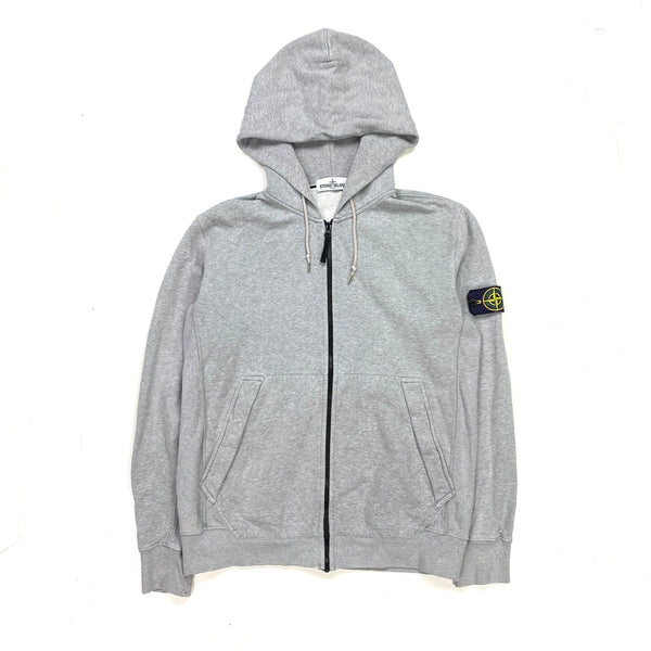 Stone Island Grey Zipped Hoodie
