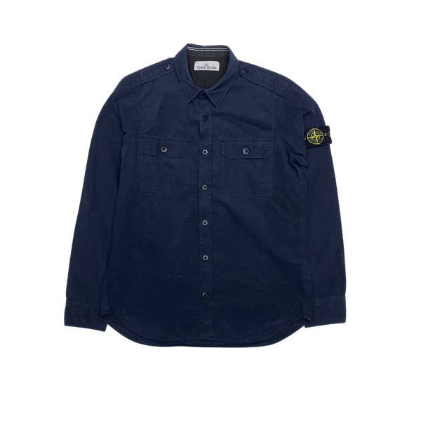 Stone Island 2015 Navy Cotton Buttoned Shirt
