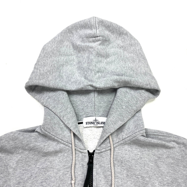 Stone Island Grey Zipped Hoodie