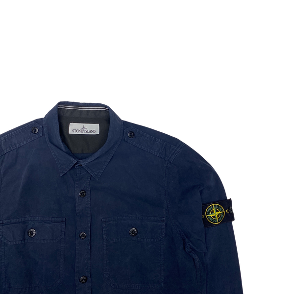 Stone Island 2015 Navy Cotton Buttoned Shirt