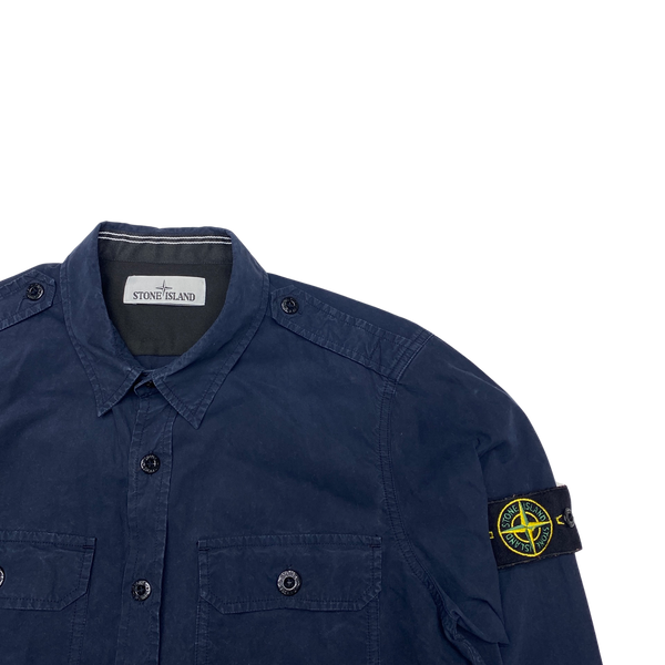 Stone Island 2015 Navy Cotton Buttoned Shirt