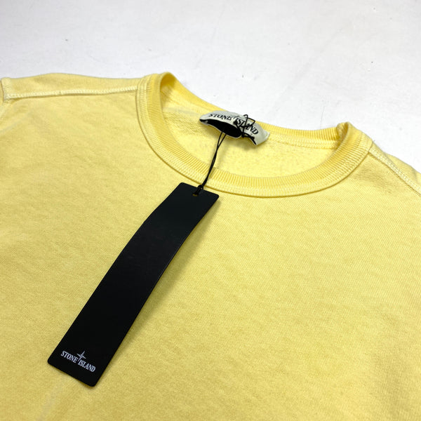 Stone Island Lemon Cotton Crewneck Sweatshirt