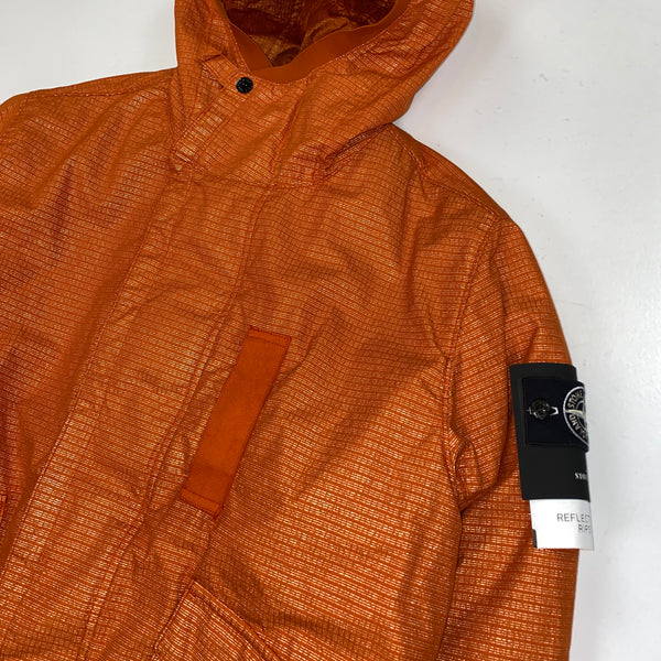 Stone Island Orange Reflective Weave Rip Stop Jacket