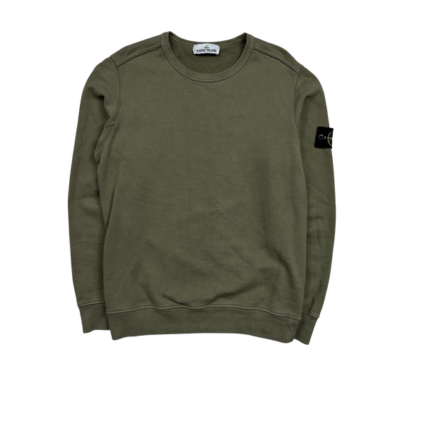 Stone Island 2018 Khaki Cotton Crewneck Sweatshirt - Medium