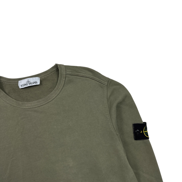 Stone Island 2018 Khaki Cotton Crewneck Sweatshirt - Medium