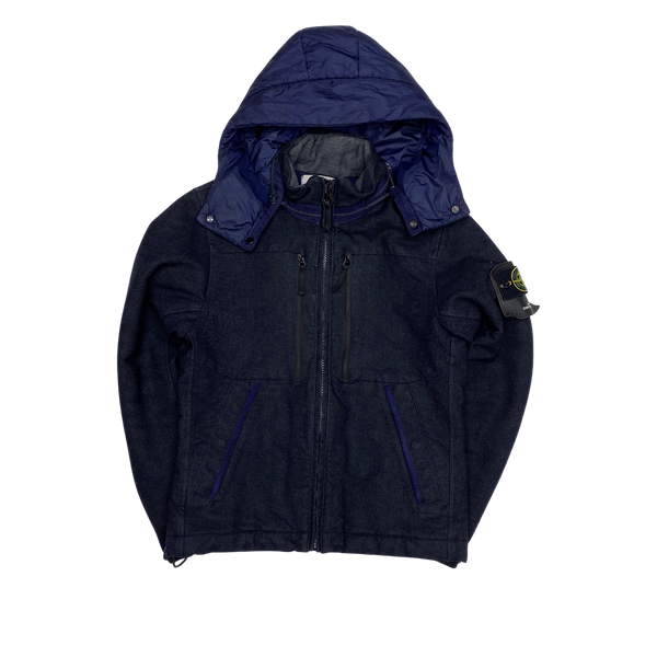 Stone Island Navy Blue Saia Doppia Faccia Winter Jacket