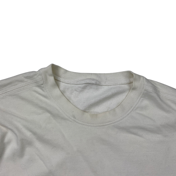 Stone Island White Cotton Crewneck Jumper
