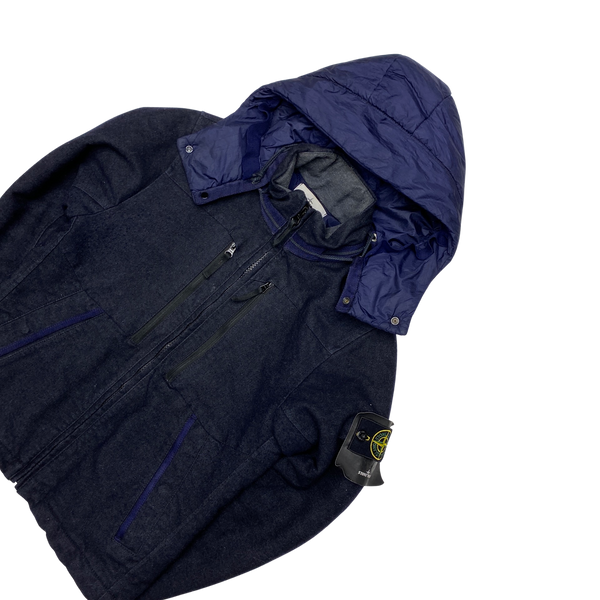 Stone Island Navy Blue Saia Doppia Faccia Winter Jacket
