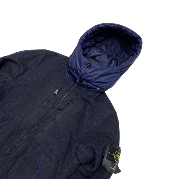 Stone Island Navy Blue Saia Doppia Faccia Winter Jacket