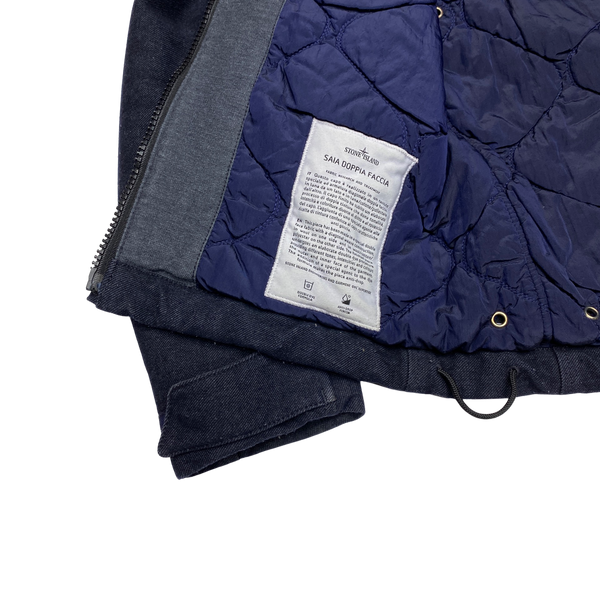 Stone Island Navy Blue Saia Doppia Faccia Winter Jacket