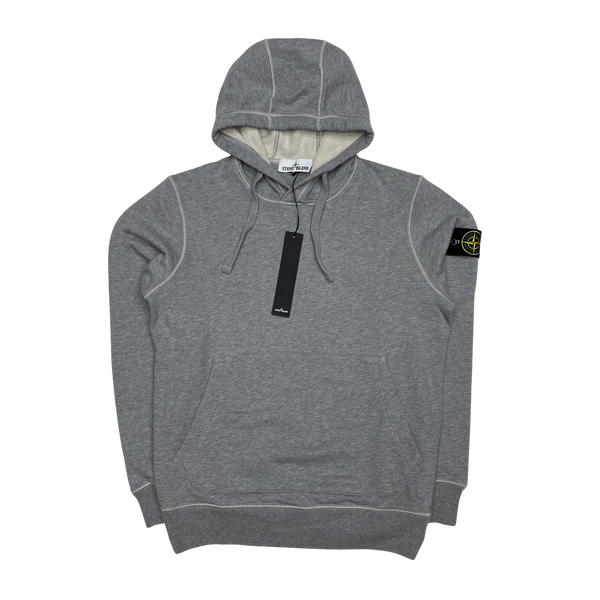 Stone Island 2021 Light Grey Pullover Hoodie