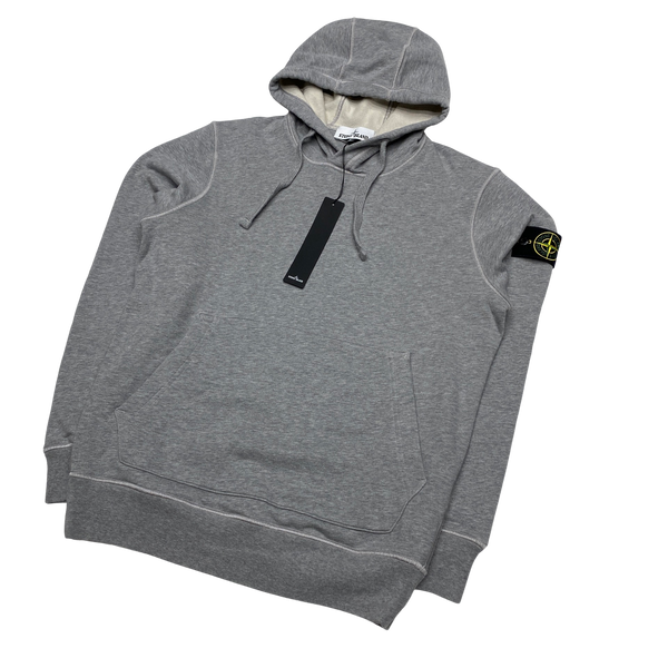 Stone Island 2021 Light Grey Pullover Hoodie