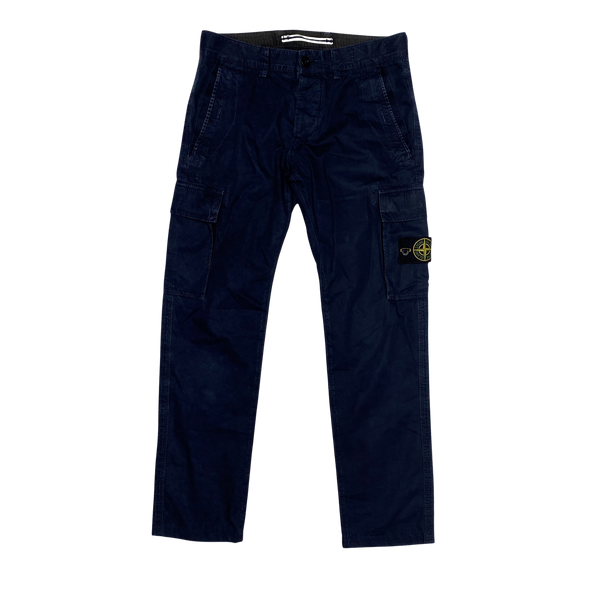 Stone Island Navy Blue Slim Fit Cargo Trousers