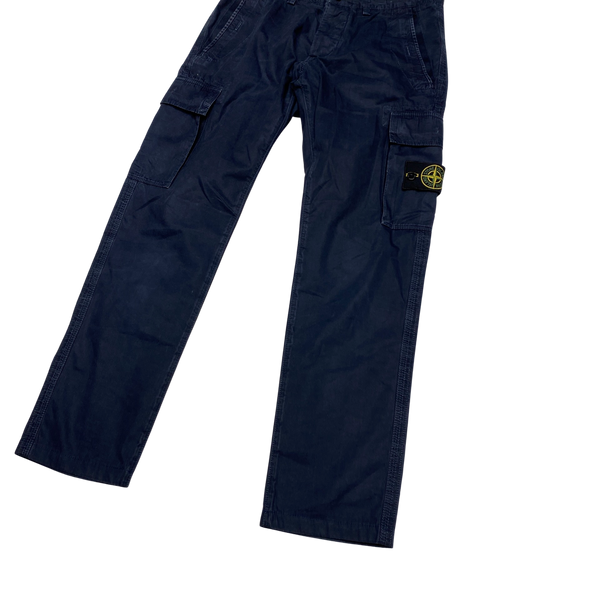 Stone Island Navy Blue Slim Fit Cargo Trousers