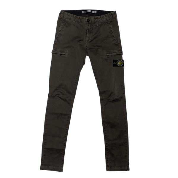 Stone Island Khaki Slim Fit Cargo Trousers