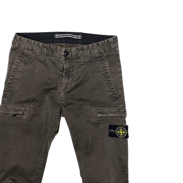 Stone Island Khaki Slim Fit Cargo Trousers