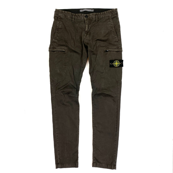 Stone Island Khaki Brown Skinny Fit Cargo Trousers
