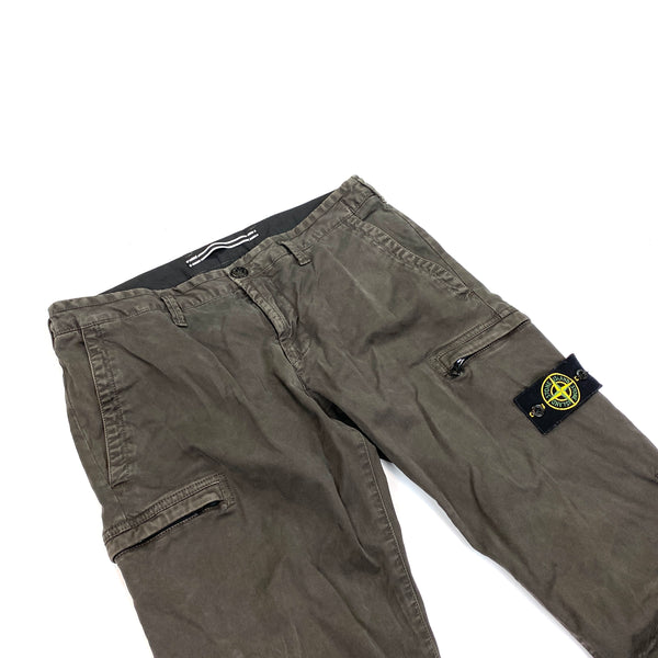 Stone Island Khaki Brown Skinny Fit Cargo Trousers