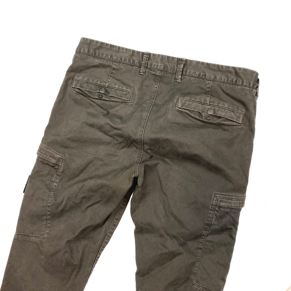 Stone Island Khaki Brown Skinny Fit Cargo Trousers