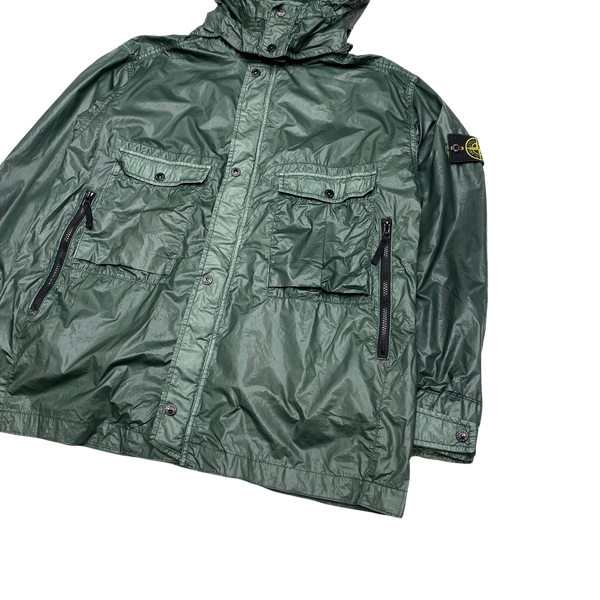 Stone Island Sea Green Crinkle Gloss Parka Jacket