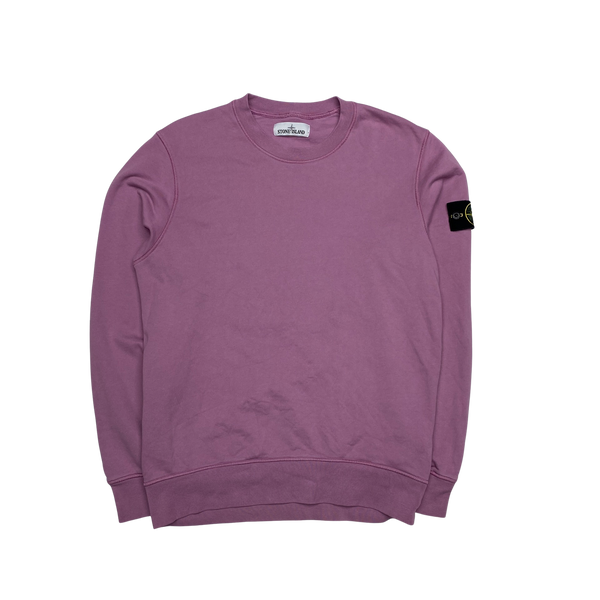 Stone Island Pink Crewneck Cotton Sweatshirt