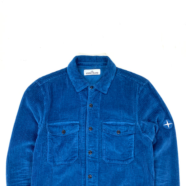 Stone Island Blue Jumbo Corduroy Overshirt