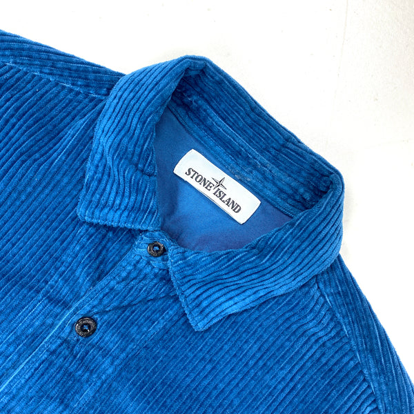 Stone Island Blue Jumbo Corduroy Overshirt