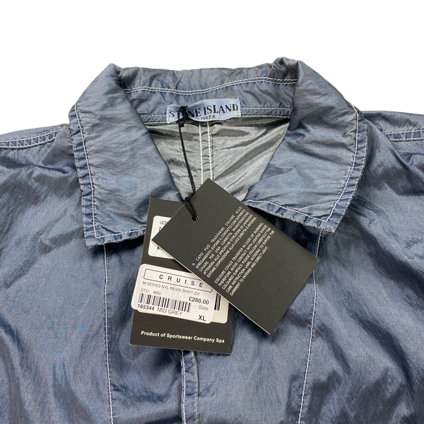 Stone Island 2010 Slate Grey Nylon Metal Overshirt