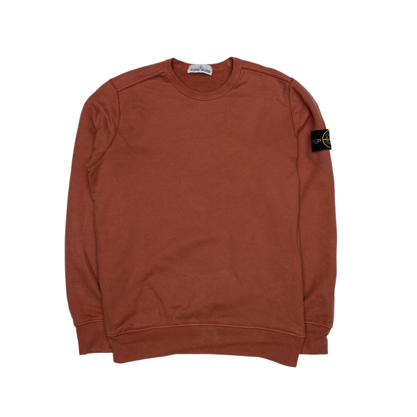 Stone Island 2019 Terracotta Cotton Crewneck Sweatshirt