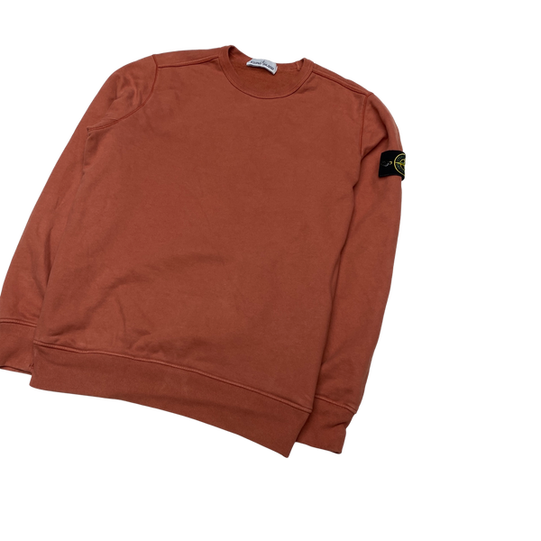 Stone Island 2019 Terracotta Cotton Crewneck Sweatshirt