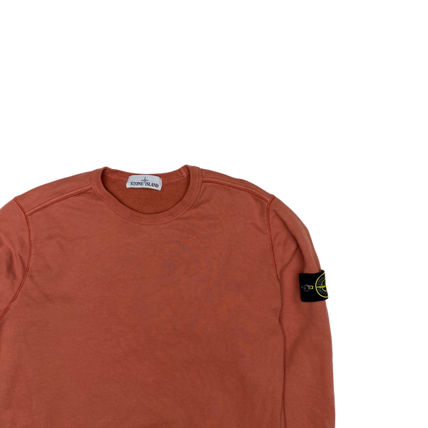 Stone Island 2019 Terracotta Cotton Crewneck Sweatshirt
