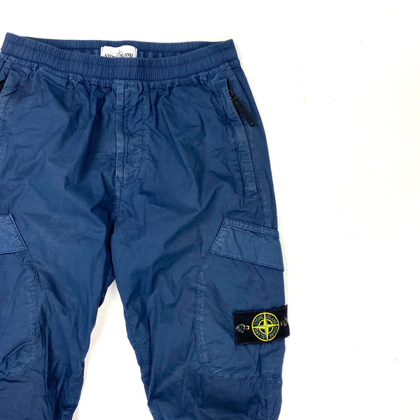 Stone Island Blue Cargo Cotton Trousers