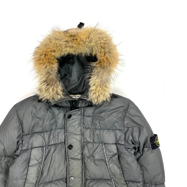 Stone island fur parka outlet