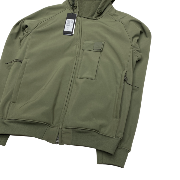 CP Company Olive Green Metropolis Fleece Lined Soft Shell