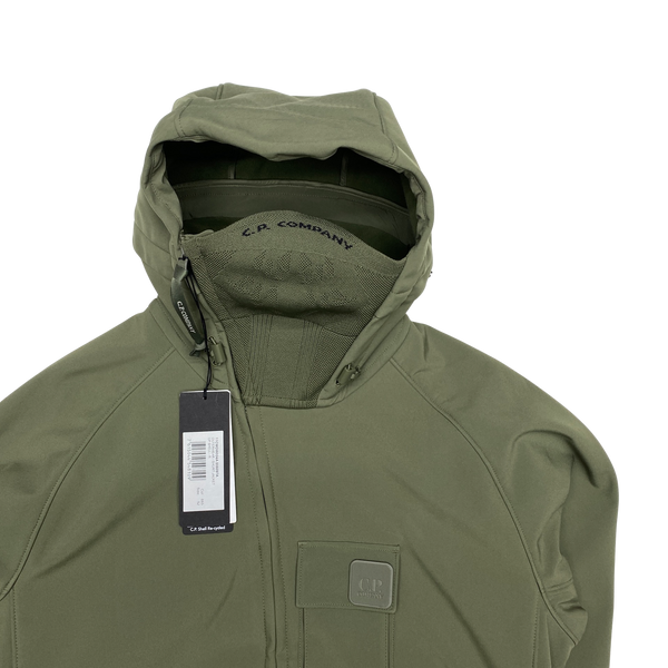 CP Company Olive Green Metropolis Fleece Lined Soft Shell