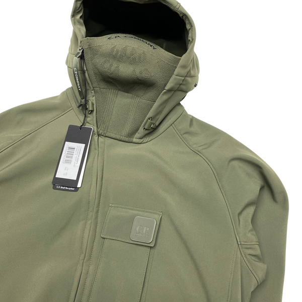 CP Company Olive Green Metropolis Fleece Lined Soft Shell