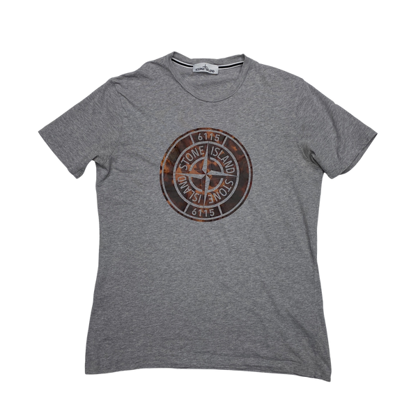 Stone Island 2014 Grey Cotton Chest Logo T Shirt