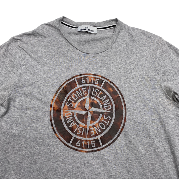 Stone Island 2014 Grey Cotton Chest Logo T Shirt