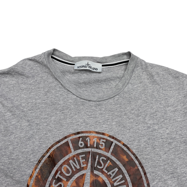 Stone Island 2014 Grey Cotton Chest Logo T Shirt
