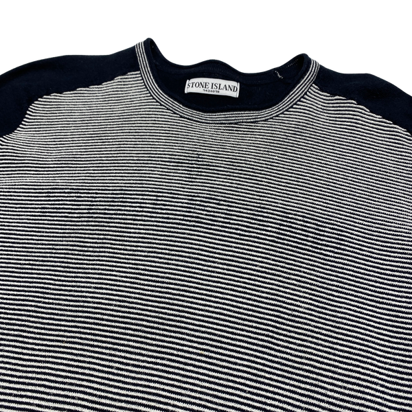 Stone Island 2008 Motion Logo Ribbed Cotton Jumper