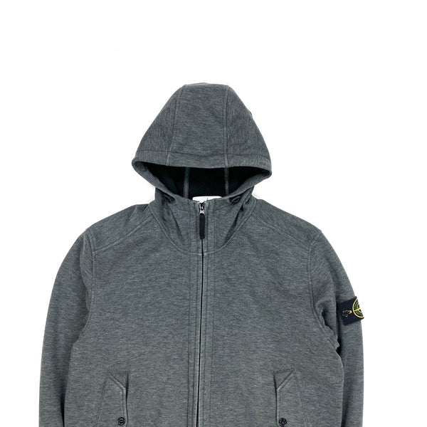 Stone Island Dark Grey Hooded Soft Shell