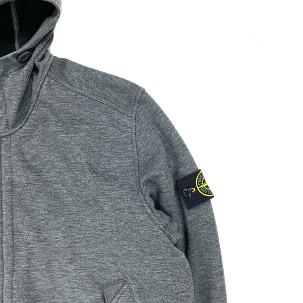 Stone Island Dark Grey Hooded Soft Shell