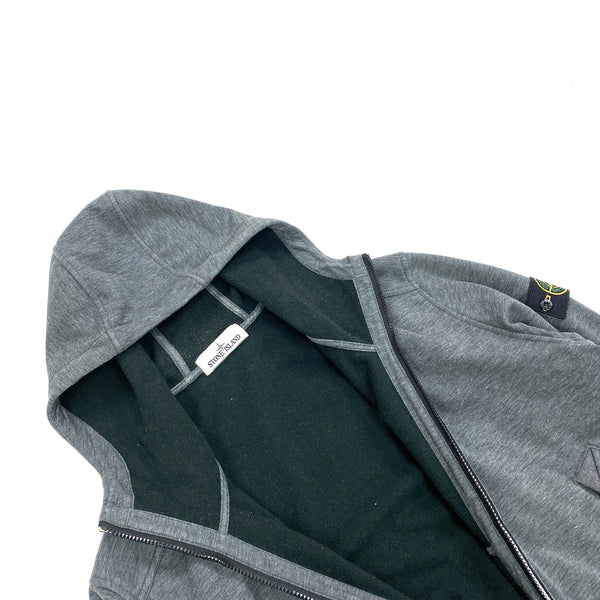 Stone Island Dark Grey Hooded Soft Shell