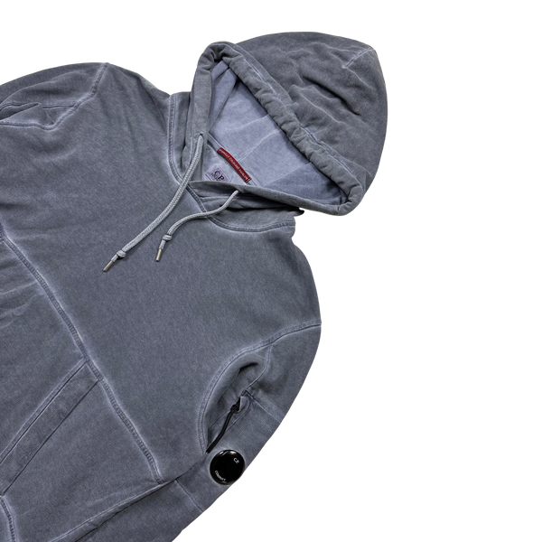CP Company Blue ICE Dyed Pullover Hoodie - XXL