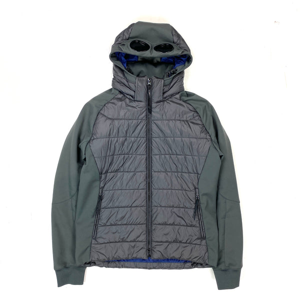 CP Company Two Tone Grey Padded Soft Shell Goggle Jacket