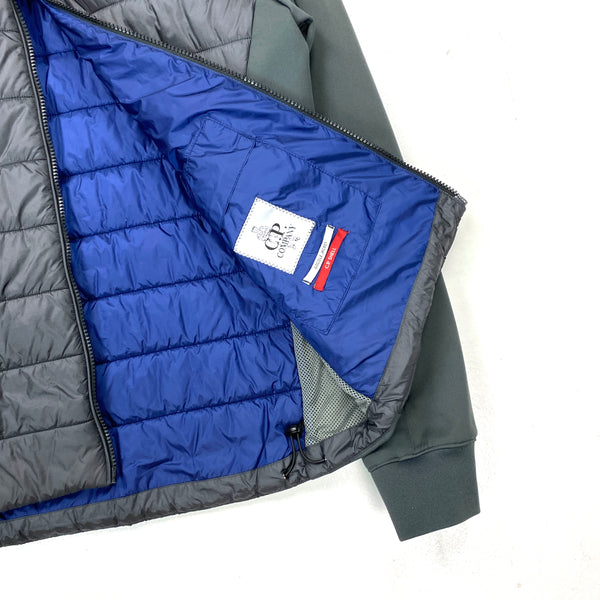 CP Company Two Tone Grey Padded Soft Shell Goggle Jacket