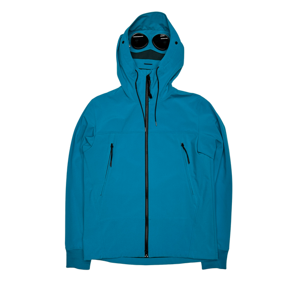 CP Company Light Blue Soft Shell Goggle Jacket