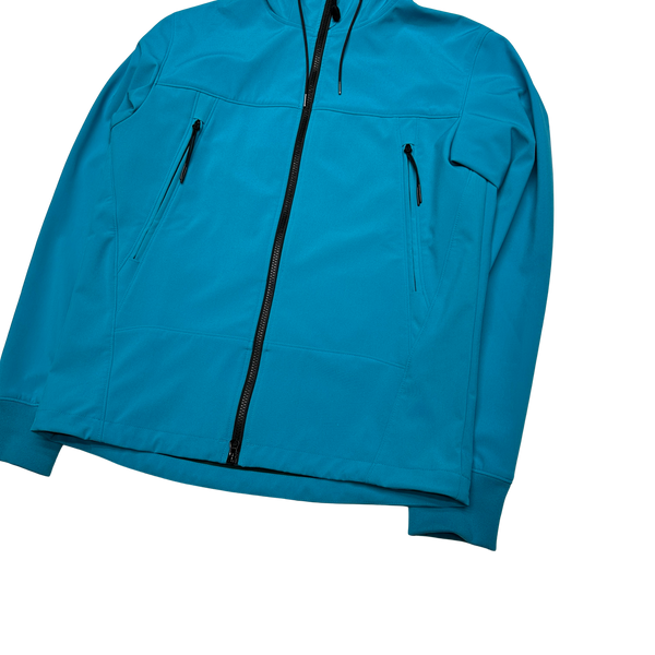 CP Company Light Blue Soft Shell Goggle Jacket
